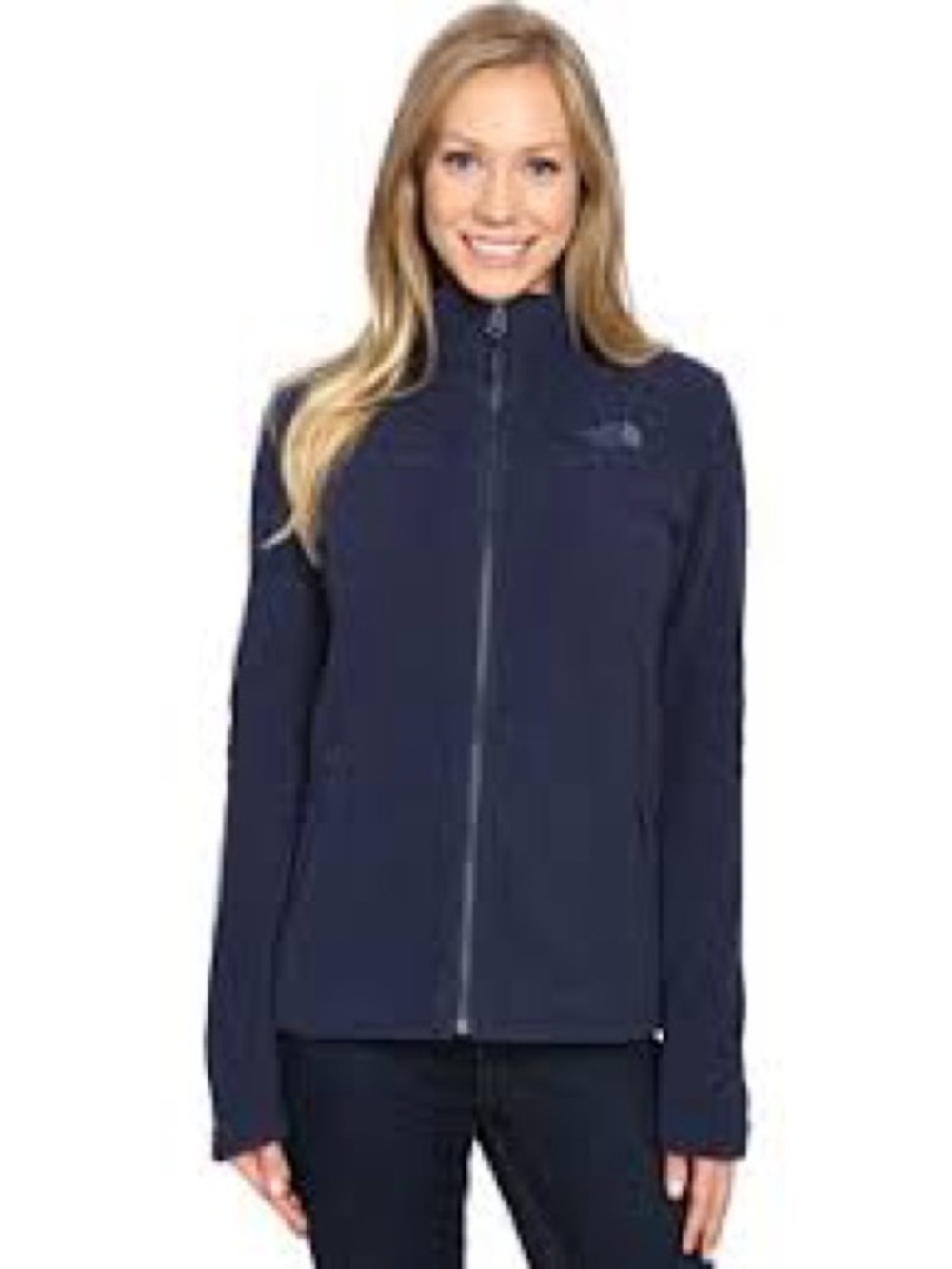The North Face Women's Navy Full-Zip Fleece Jacket - Classic Zip Front 912